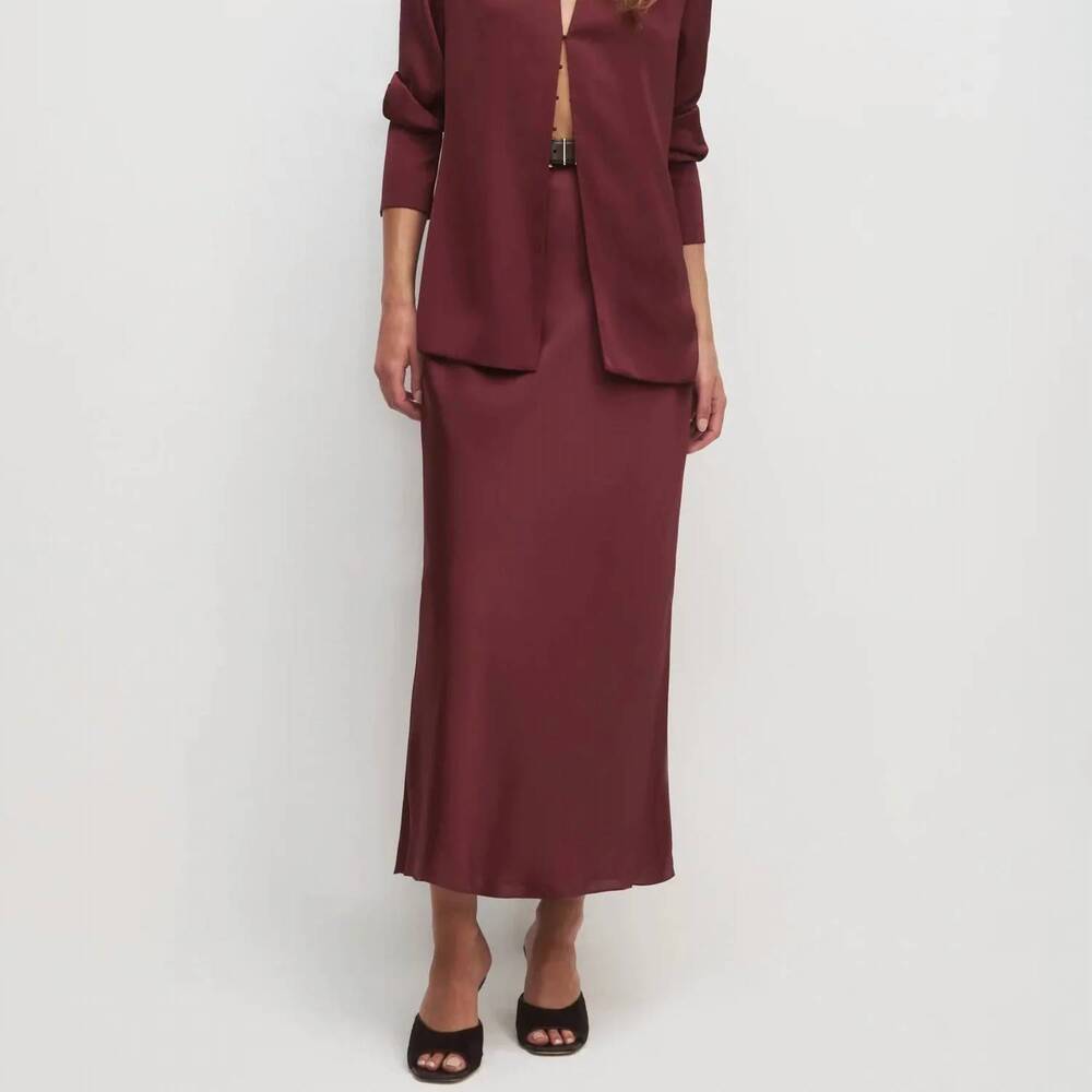 NEW FAVORITE DAUGHTER women's the favorite skirt in burgundy - Picture 5 of 7